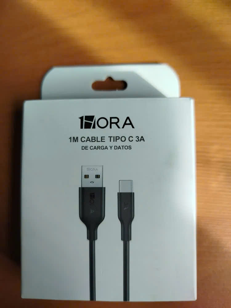 Cáp HoRa USB to Type C dài 1m, nhựa dẻo, sạc nhanh 3A