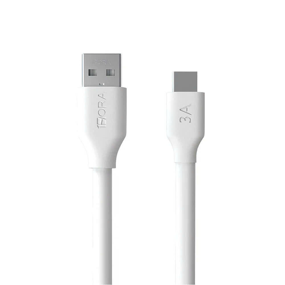 Cáp HoRa USB to Type C dài 1m, nhựa dẻo, sạc nhanh 3A