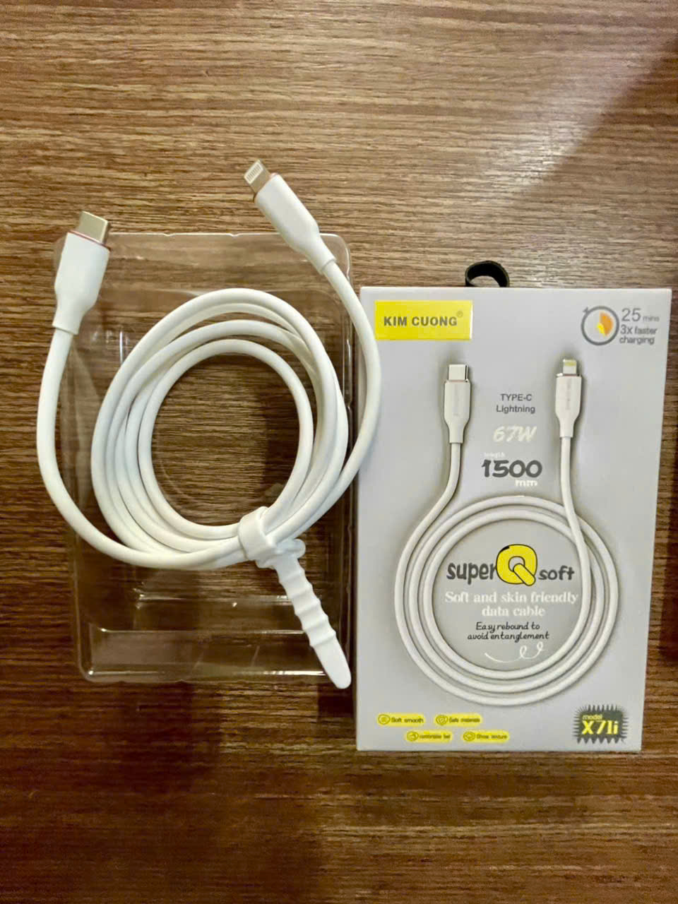 Cáp Kim Cương PD Type C ra Lightning 1.5m