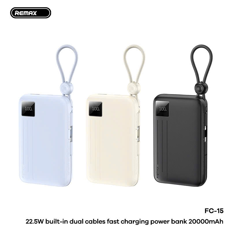 Pin sạc dự phòng Remax FC-15 20.000mah sạc nhanh PD+QC 20w + 22.5w