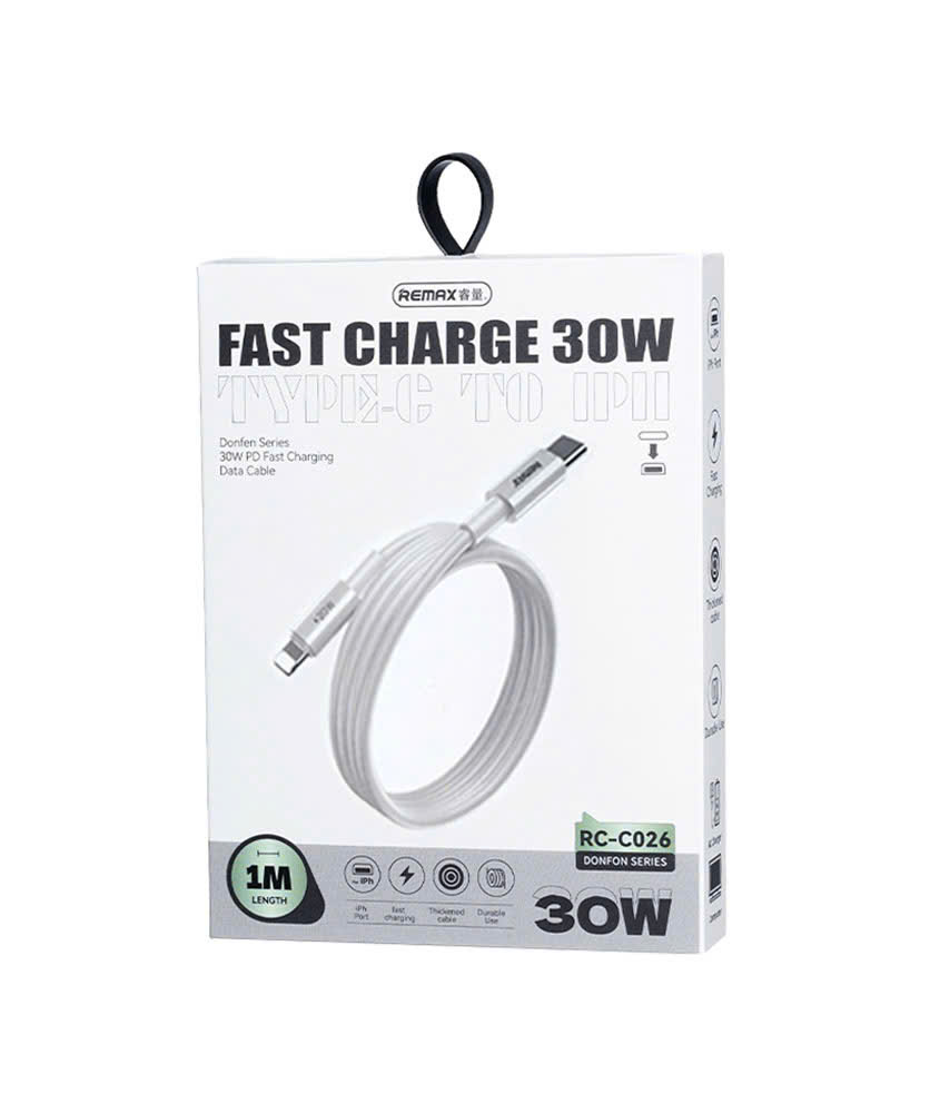 Cáp Remax RC-C026 Type C ra Lightning 30W dài  1m