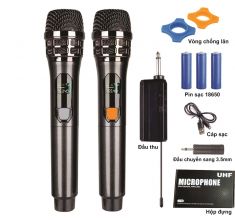 Bộ 2 mic không dây UHF E211 pin sạc