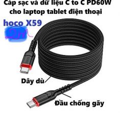 Cáp 2 đầu Type C Hoco X59 60w dài 2m