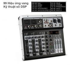 Mixer KP4 99 hiệu ứng vang DSP