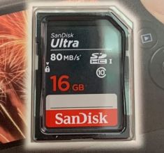Thẻ nhớ SD 16GB Sandisk (dùng cho máy ảnh)