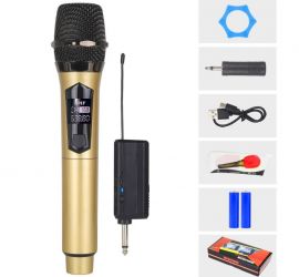 Micro không dây UHF pin sạc đơn (Vàng)